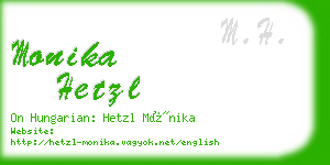 monika hetzl business card